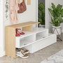Hanah Home Ramda - Oak Hall Stand Blanco y Roble